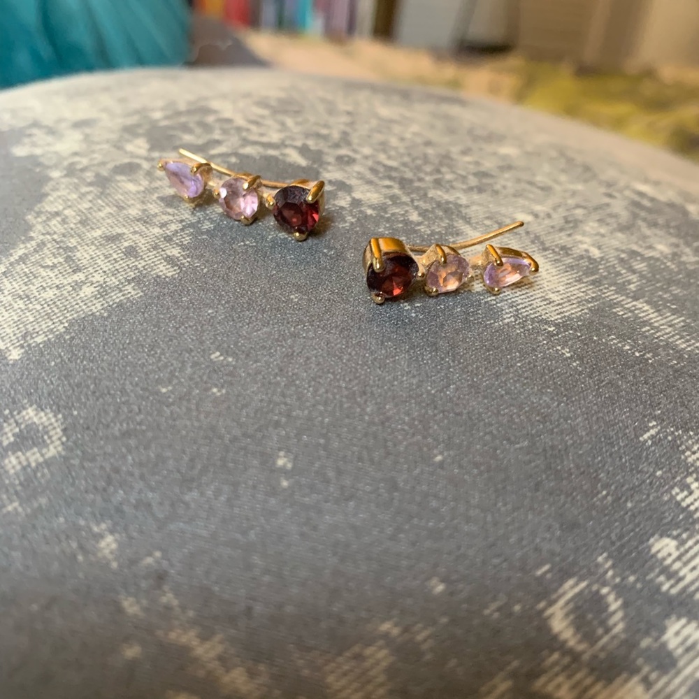 Kate Spade Purple Ear Climbers